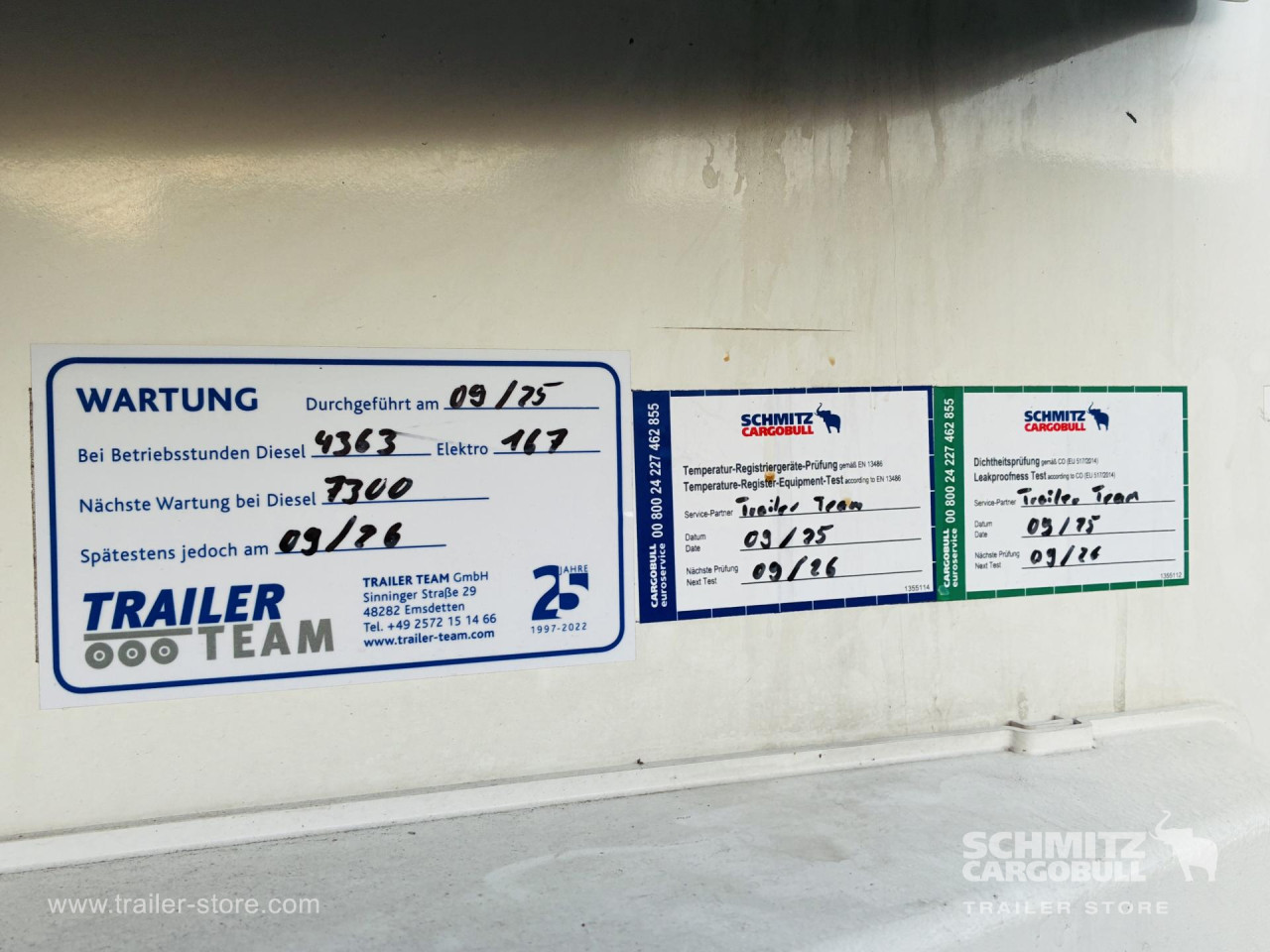 Schmitz Cargobull Tiefkühler Standard Doppelstock Trennwand 