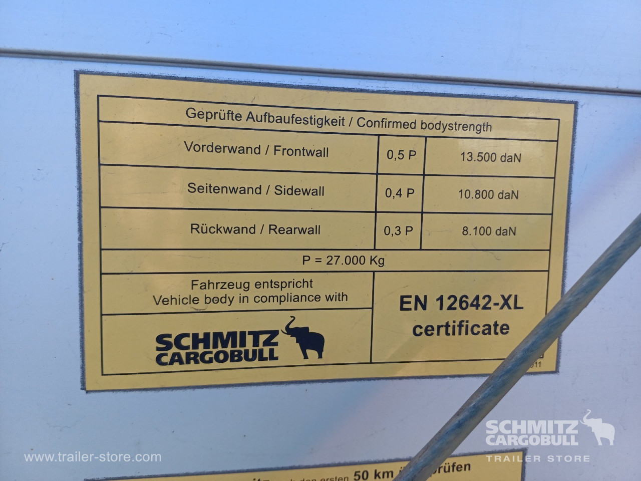 Schmitz Cargobull Curtainsider Standard Staplerhalterung 