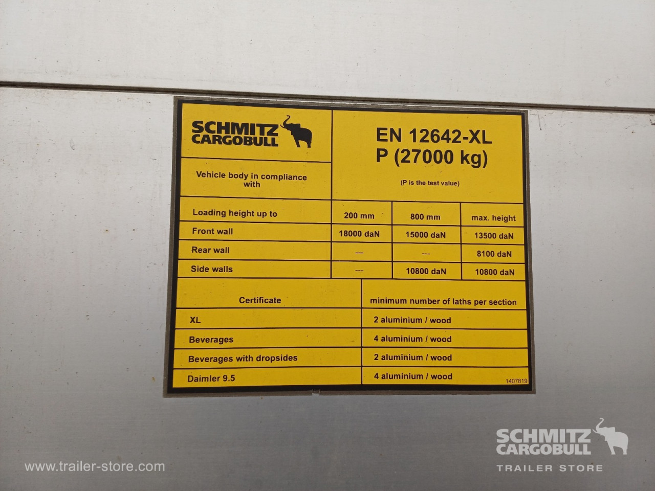 Schmitz Cargobull Curtainsider Standard Staplerhalterung 