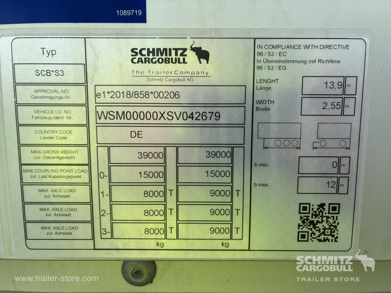 Schmitz Cargobull Trockenfrachtkoffer Standard Doppelstock 