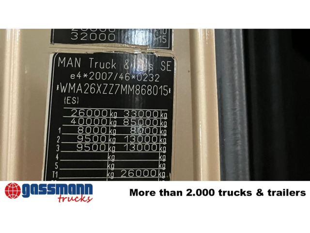 MAN TGX 33.580 6x4 BB, Retarder, zZGG 150.000kg 