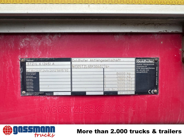 Goldhofer STZ L 6 (245)  A, 6 Achsen, 86.000kg Ges.-Gew. 