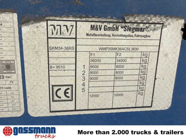 Andere SKM 34-36 RS, Liftachse, Stahlmulde ca. 53m³ 