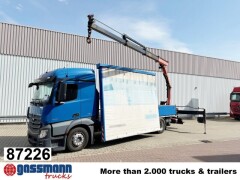 Mercedes Benz Actros 1836 L 4x2, Glastransporter, Heckkran 